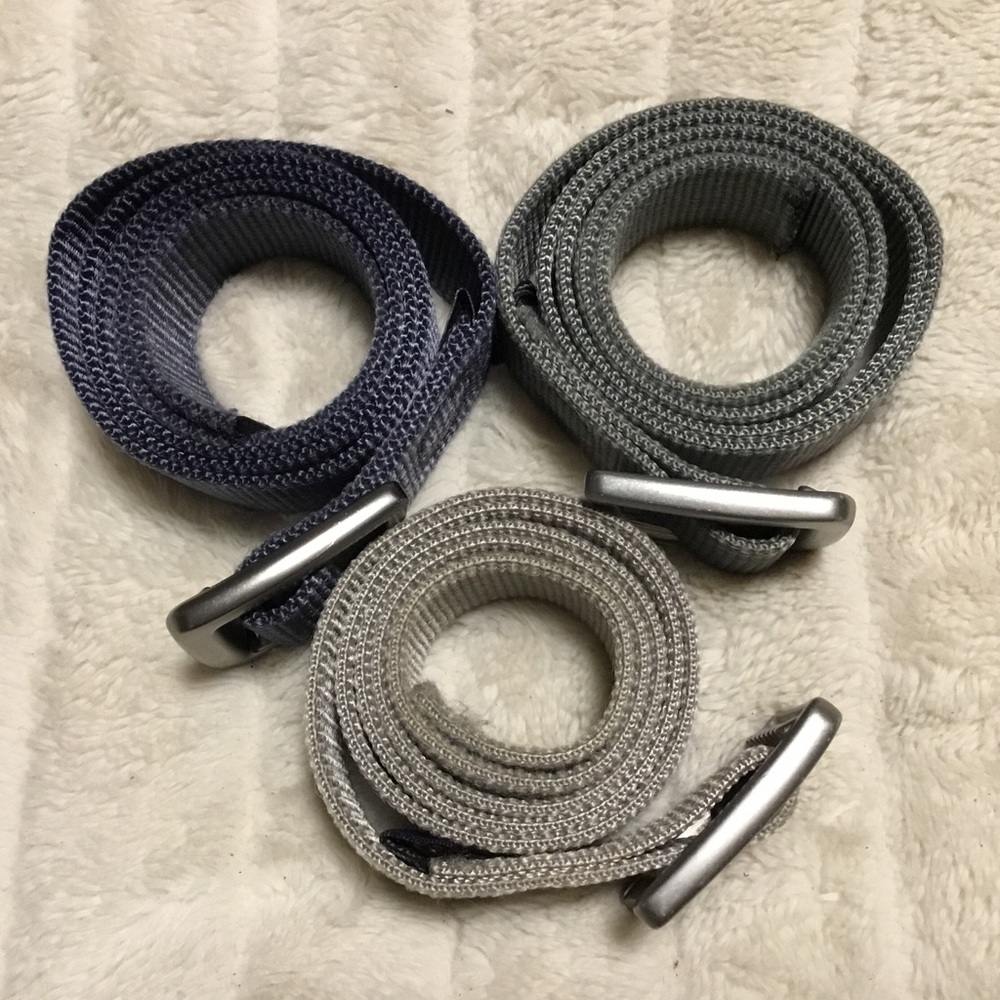 Patagonia Mens Tech Web Belt Lot of 3 Green Gray Blue